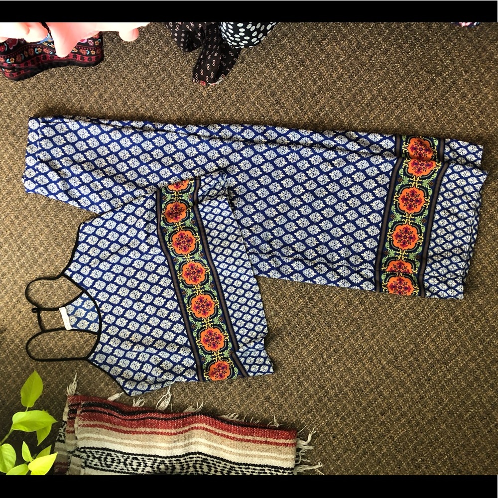 Boho two piece set! Bell bottoms/tank. NEVER WORN